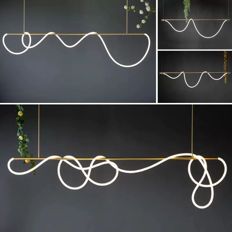 Lustra LED Suspendata 2.5M, 160W lumina/rece/calda/neutra intensitate reglabila