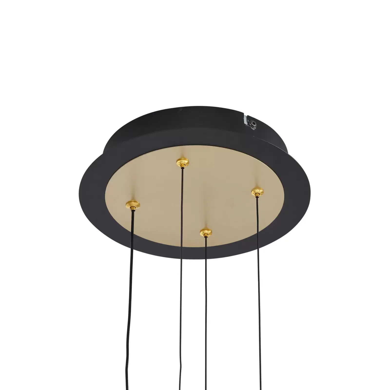 Lustra Suspendata Cu 12 Abajururi Inaltime Reglabila, Auriu/Negru 602-12