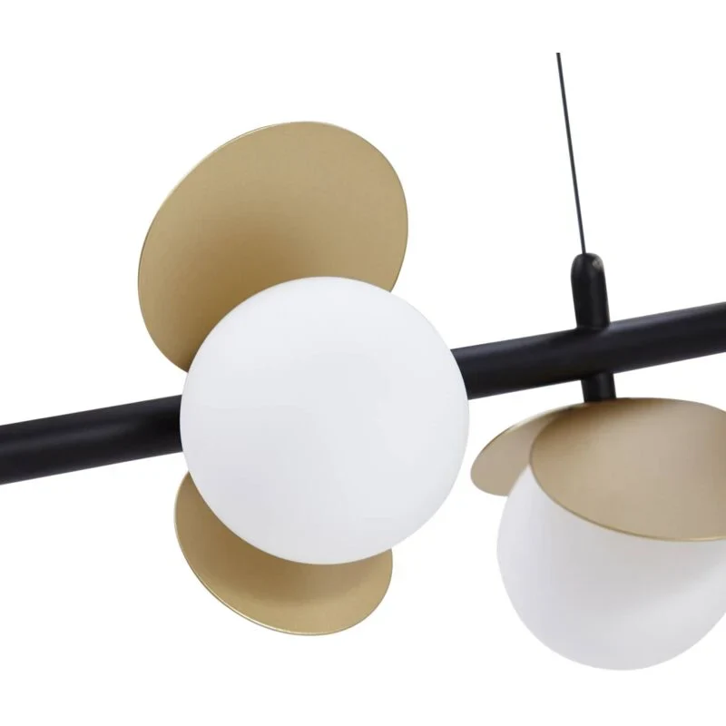 Lustra Suspendata Cu 7 Abajururi, 7 x G9, Auriu/Negru 601-7