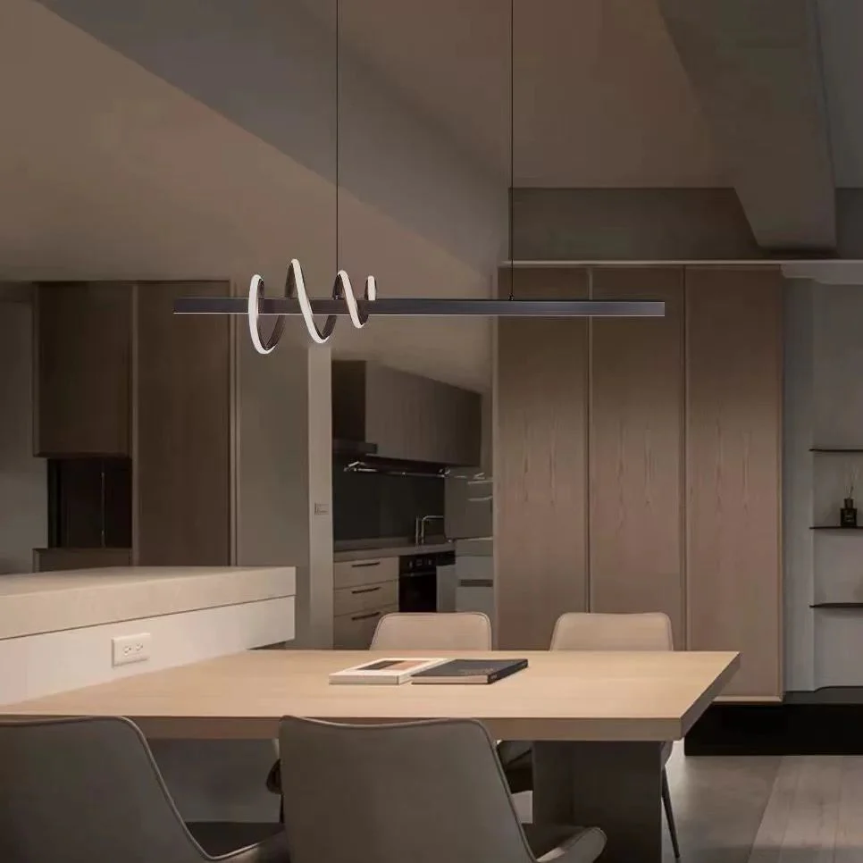 Pendul LED Cu Telecomanda, 3 Tipuri De Lumina, Inaltime Reglabila, 50W, Gri