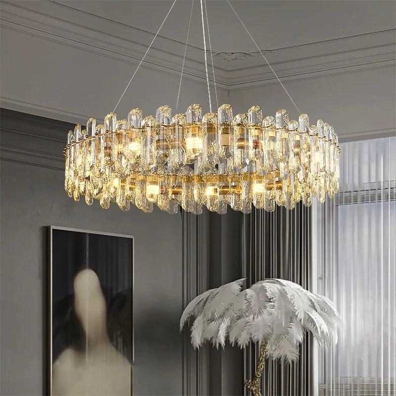 Candelabru 5709/600, Textura Cristal, Metal, 10 X E14, Auriu