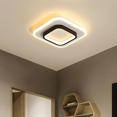 Lustra LED Alb-Negru 44W, Ultra Slim, 3 Tipuri de Iluminat