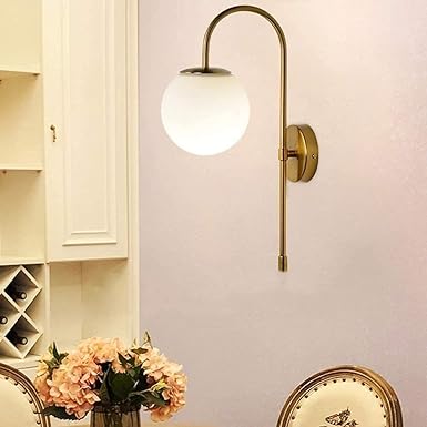 Aplice De Perete Glob E27 Auriu Pentru Interior Modern Creativ