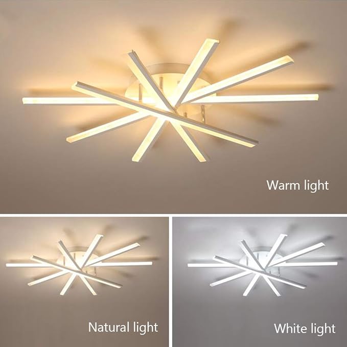 Lustra LED 5+5 SQUARE White Telecomanda 150W