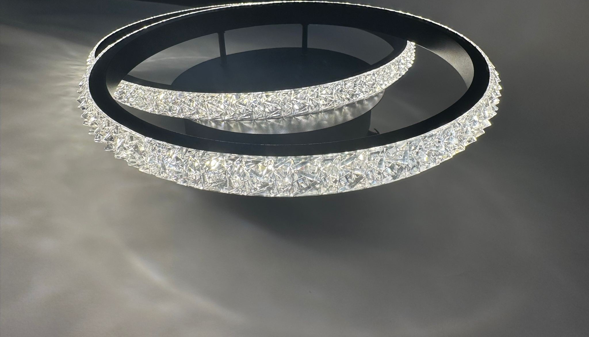 Lustra LED Cristal cu Telecomanda 51W, 3 Tipuri De Ilumintat, Dimabila