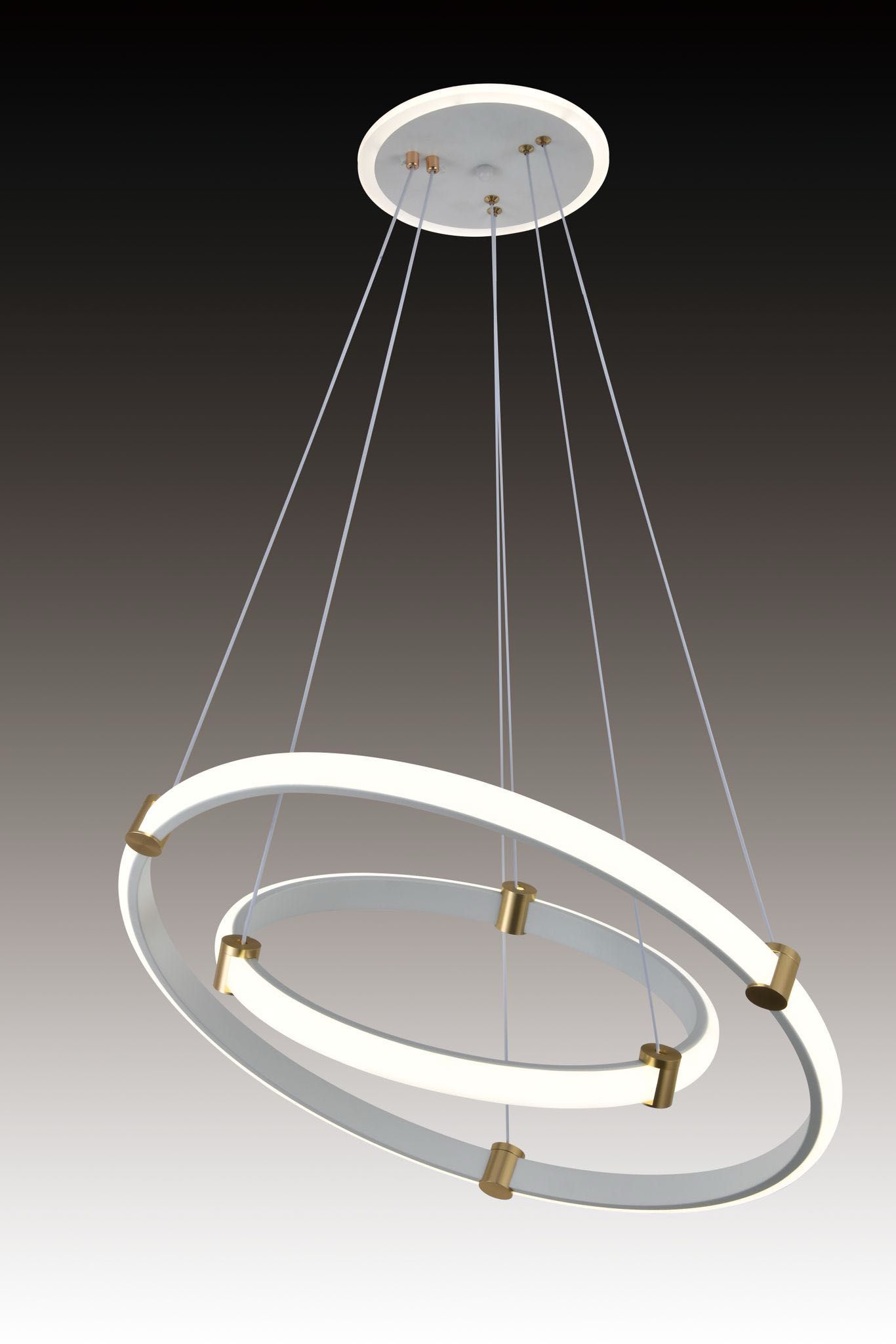 Lustra LED 90W Dimabila 3 Functii cu Telecomanda 3736-4+6 Alb