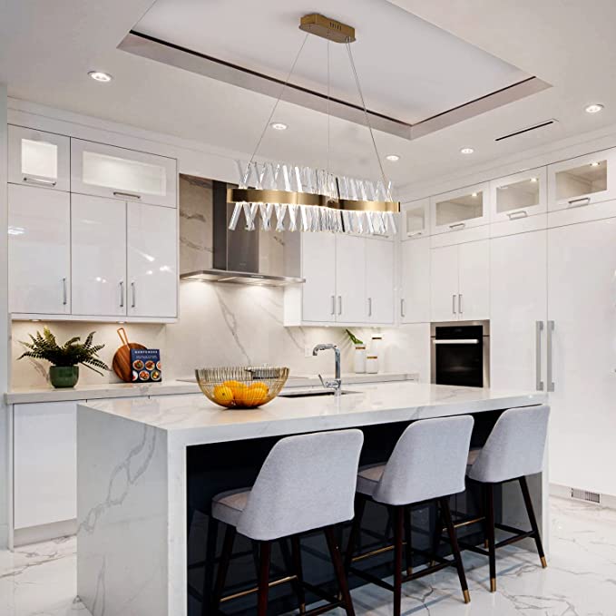 Candelabru LED Asti, Textura Cristal, Metal, 100W, Auriu