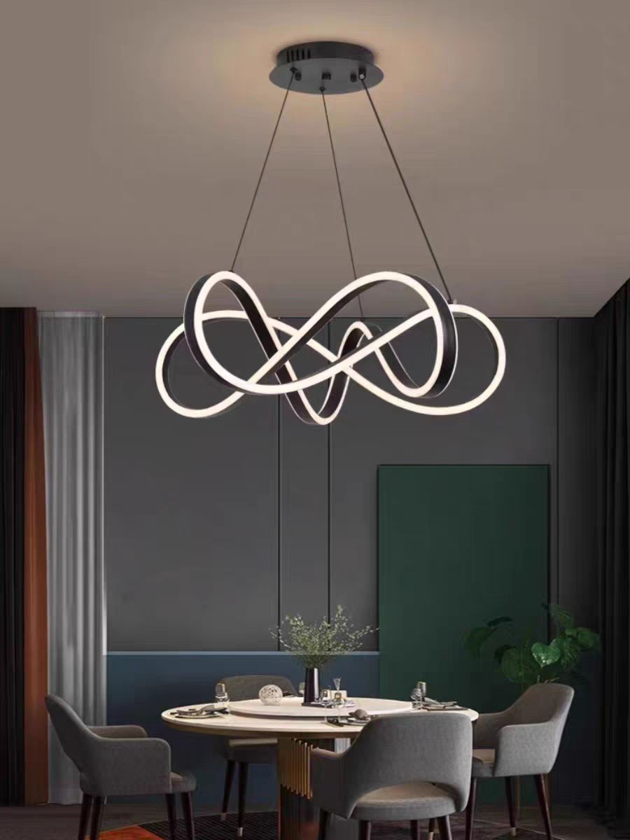 Lustra LED Suspendata Black Mamba 232W Dimabla 3 Tipuri De Iluminat