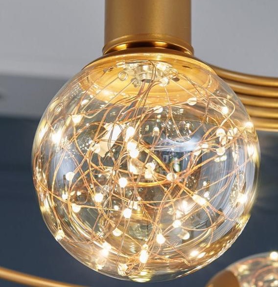 Lustra LED 40w Cu Lumina Calda GOLD, echivalent 220w