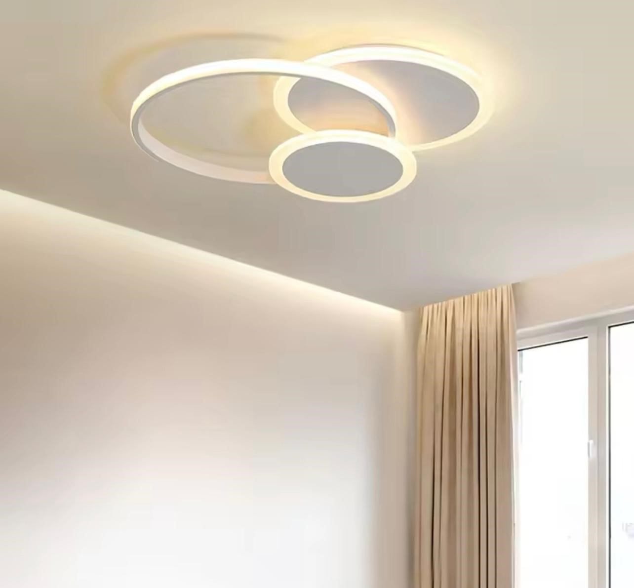 Lustra LED C&C Design Alb 114W Cu Telecomanda, 3 Tipuri De Iluminat