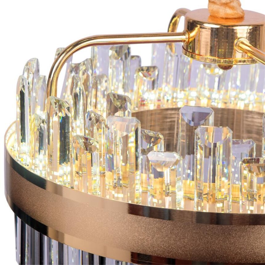 Candelabru LED Genova cu Telecomanda, 100W, Dimabil, Auriu 40cm