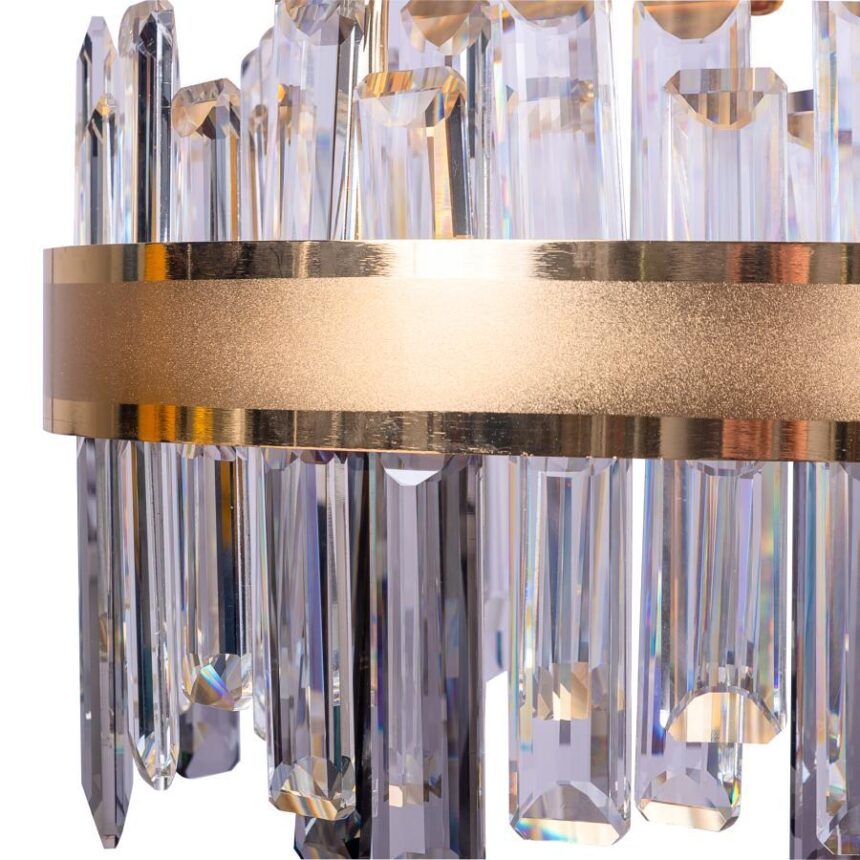 Candelabru LED Genova cu Telecomanda, 100W, Dimabil, Auriu 40cm