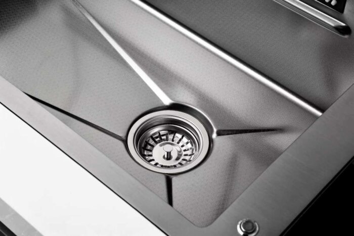 Set Chiuveta de Bucatarie Multifunctionala, Dimensiune 100x45cm Inox, Gri Inchis-Negru