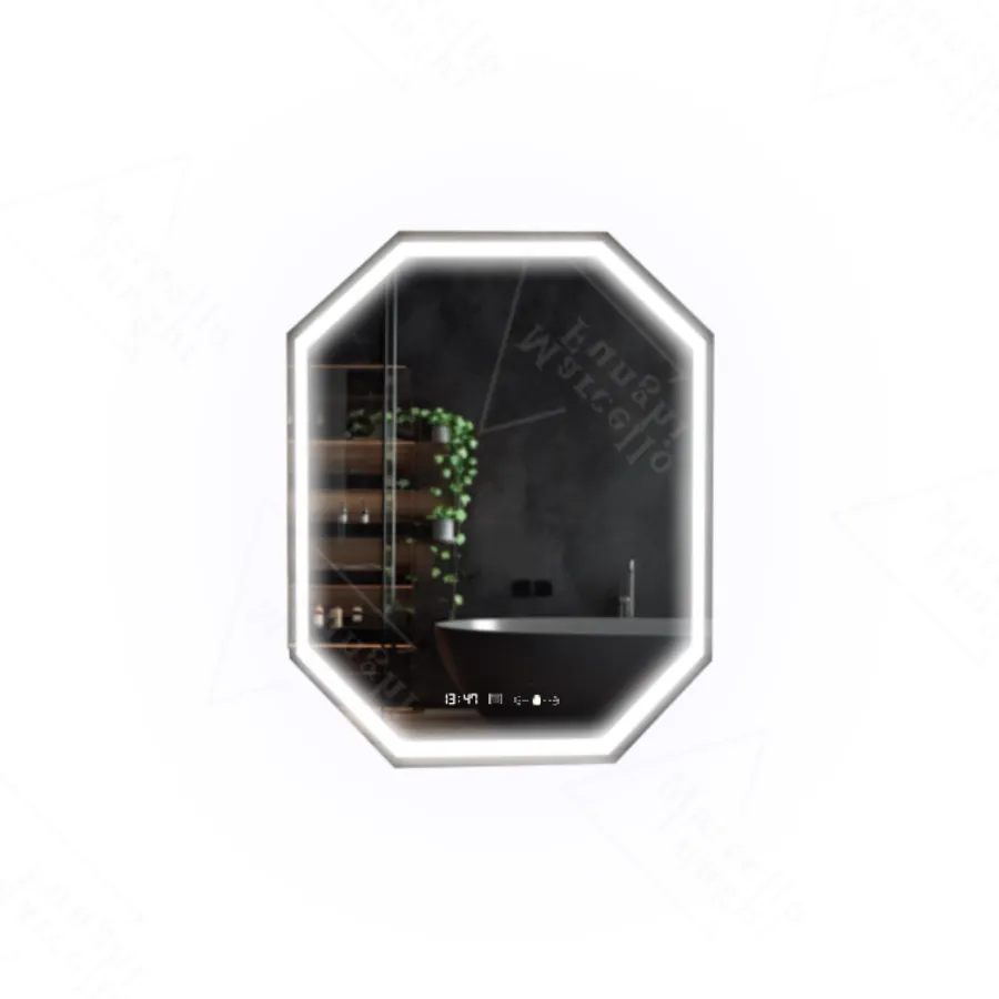 Oglinda LED D049 Touch Senzor Sistem Dezaburire Ceas Temperatura 60x80 cm