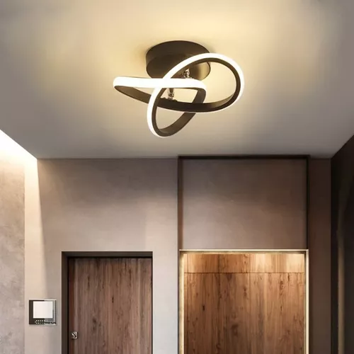 Aplica LED 24W Infinity Neagra, LED inclus, 2 surse de iluminare, Lumina: Cald, Natural, Rece