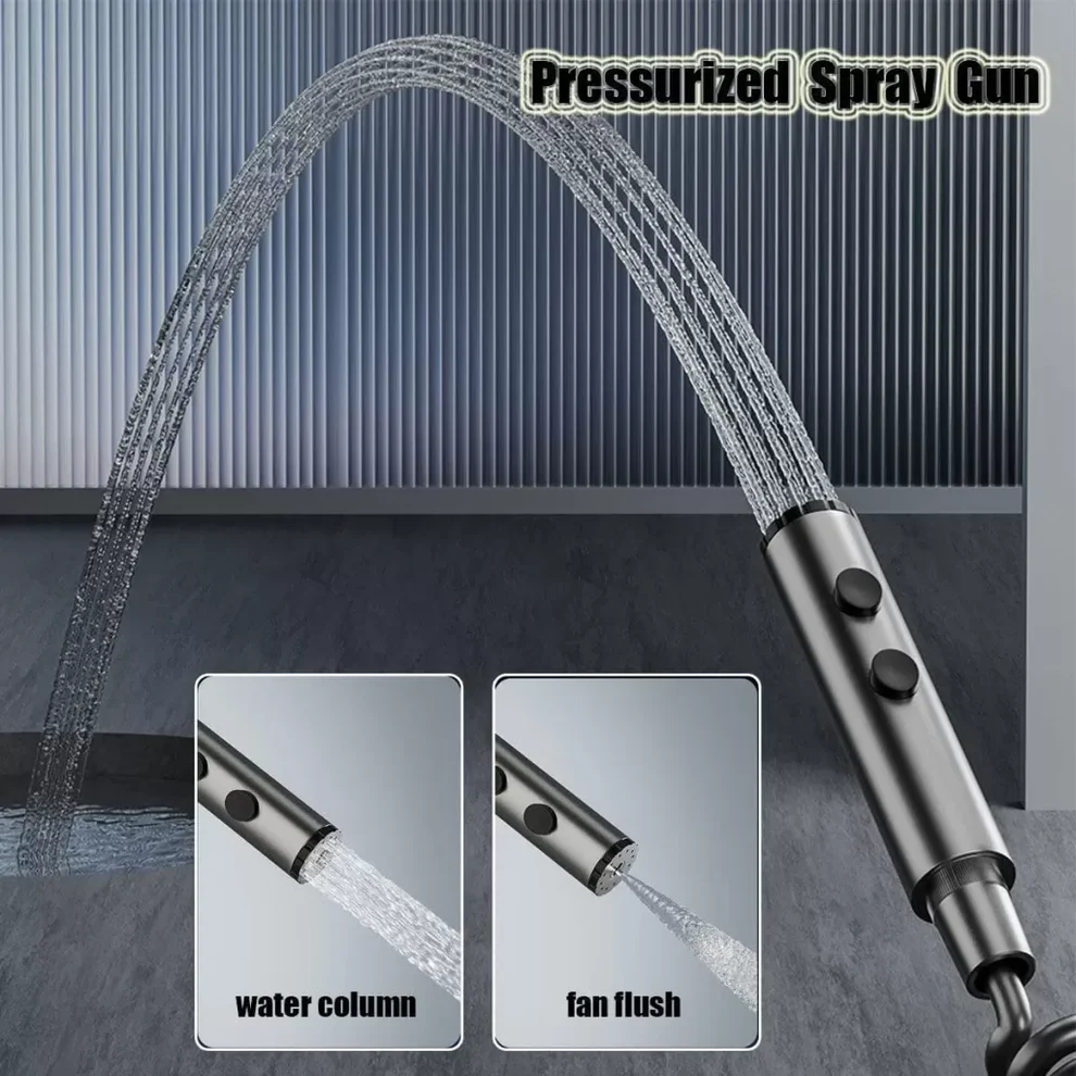 Coloana De Dus 4in1 , Afișaj Digital , Lumina Led , 4 Funcții De Curgere a Apei , Cap Dus Dreptunghiular , Efect de Dloaie