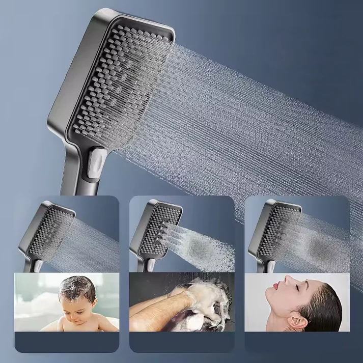 Coloana De Dus 4in1 , Afișaj Digital , Lumina Led , 4 Funcții De Curgere a Apei , Cap Dus Dreptunghiular , Efect de Dloaie