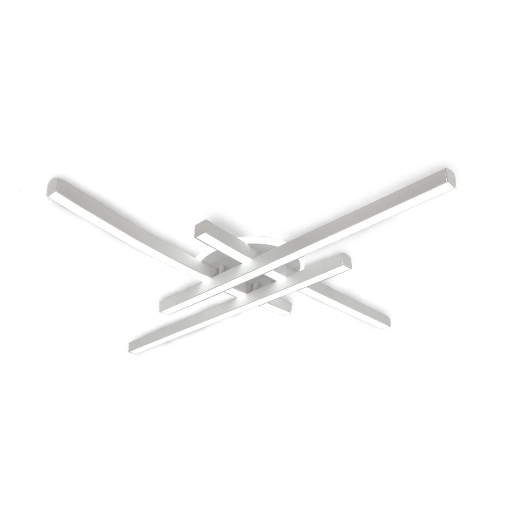 Lustra LED, Model JX60034-4A+1, Cu Telecomanda, 3 Tipuri De Lumina, Intensitate Reglabila, 80W, Alb