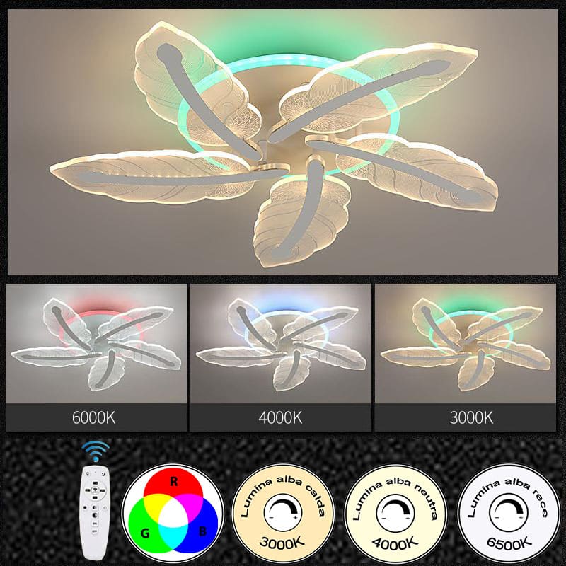 Lustra LED cu Telecomanda 96W lumina/rece/calda/neutra intensitate reglabila