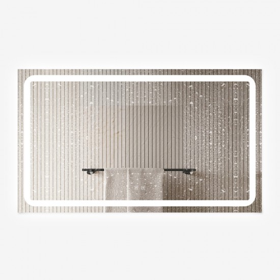 Oglindă Baie LED, Dezaburire, Senzor Touch, Dimensiune 110x70 Lumina Rece, Caldă și Neutră