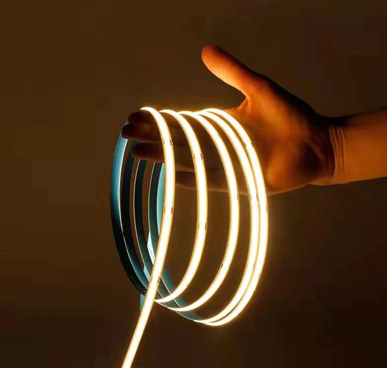 Banda LED COB, Lumina Calda, 12W/M, 5m/Rola, 12V