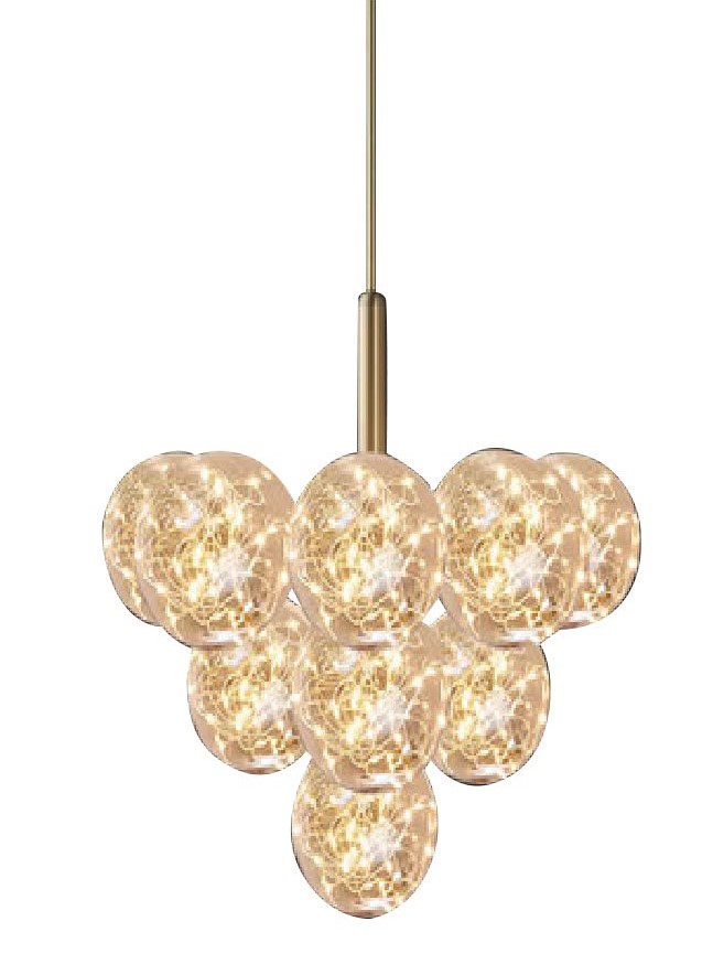 Lustră LED Grape 90W Auriu