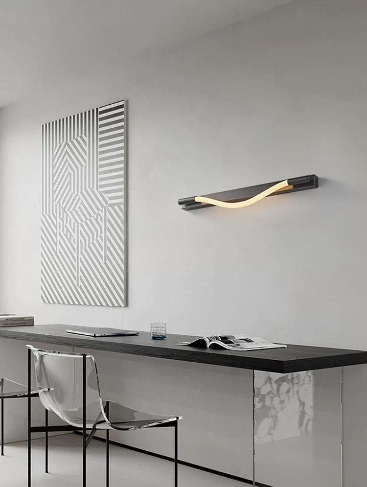 Aplica LED 100CM 18W Negru 3 Tipuri De Lumina