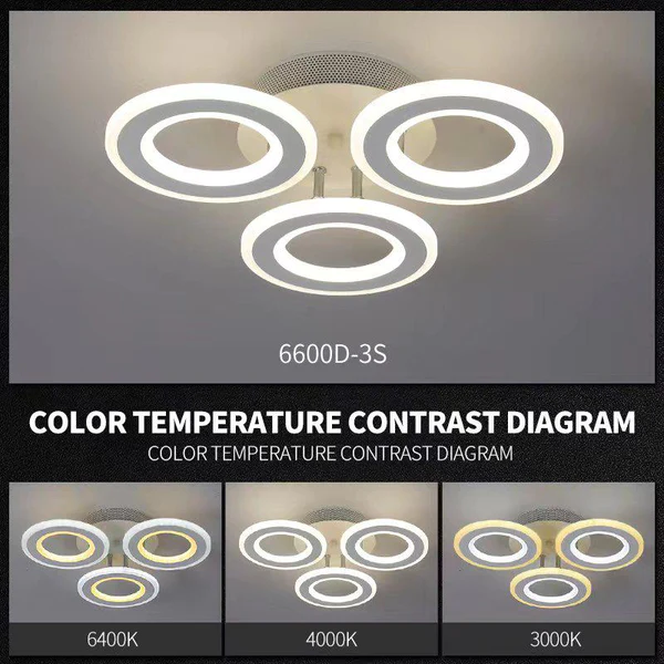 Lustra LED Moterna cu Telecomanda wifi 2.4G lumina/rece/calda/neutra intensitate reglabila