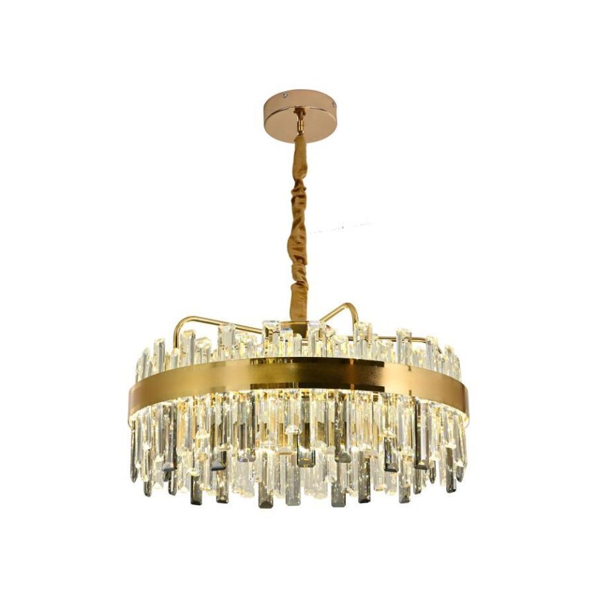 Candelabru LED Vicenza cu Telecomanda, 152W, Dimabil, Auriu 60cm