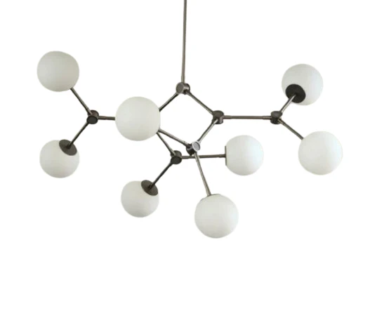 Lustra 5480, Cu 8 Abajururi, 8 x E27, Negru