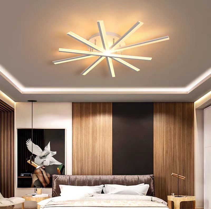 Lustra LED 5+5 SQUARE White Telecomanda 150W