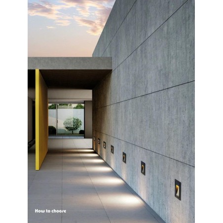 Lampa LED Scara GRI Cu senzor De Miscare IP65 Exterior Lumina Calda 2W