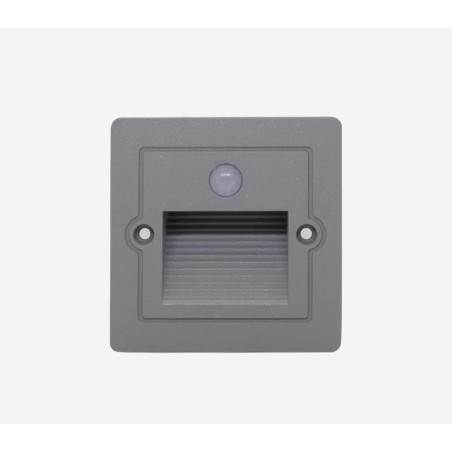 Lampa LED Scara GRI Cu senzor De Miscare IP65 Exterior Lumina Calda 2W