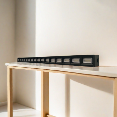 Lampa Tip Neon cu LED 120cm 50W Negru Lumina rece