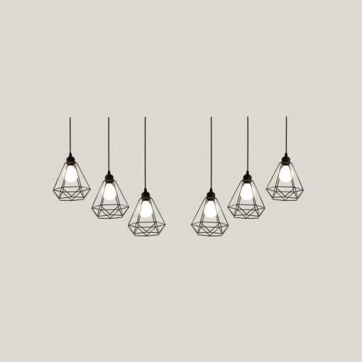 Lustra Cu Lemn Rustic e27*6 maxim 60w/bec