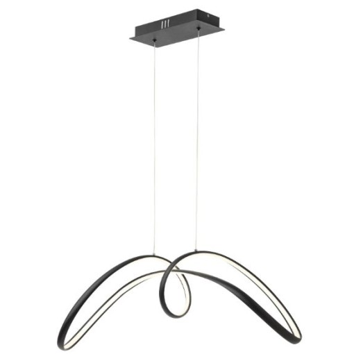 Lustra LED Telecomanda 108W lumina/rece/calda/neutra intensitate reglabila Neagra G3681 BK