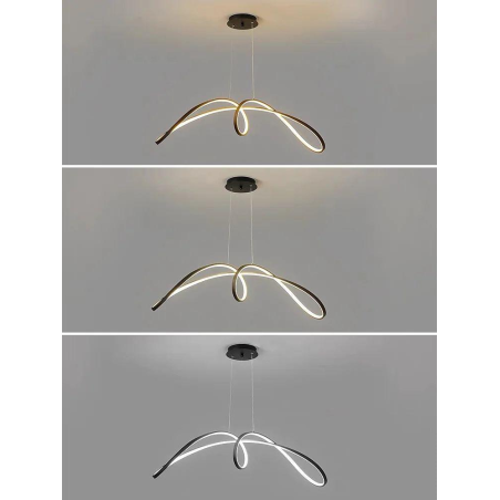 Lustra LED Telecomanda 108W lumina/rece/calda/neutra intensitate reglabila Neagra G3681 BK