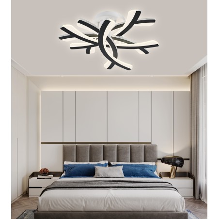 Lustra LED cu Telecomanda 120W lumina/rece/calda/neutra intensitate reglabila