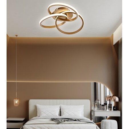 Lustra LED cu Telecomanda 84W lumina/rece/calda/neutra intensitate reglabila