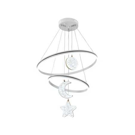 Lustra LED Suspendata Stars/Moon Cu Telecomanda 160W