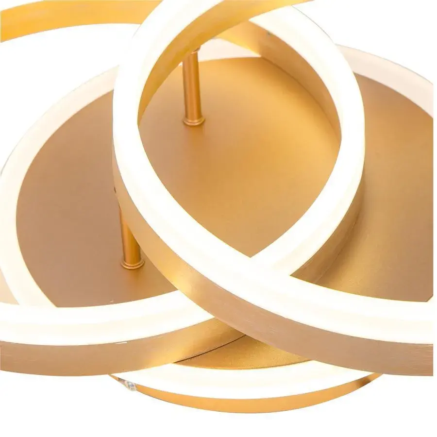 Lustra LED cu Telecomanda 120W Gold Metal-Acril