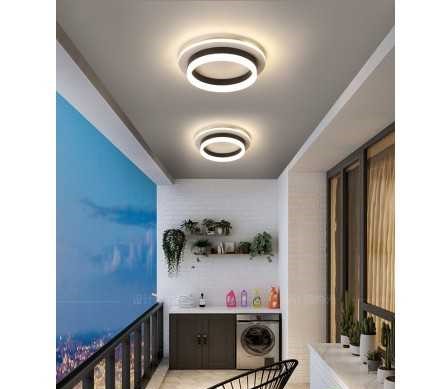 Plafoniera Negru 30W Rotunda Led Lumina Calda Neutra Rece