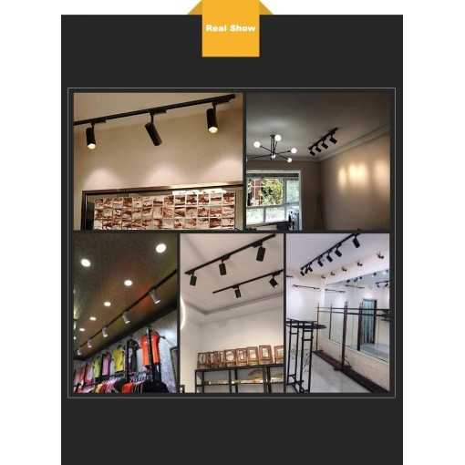 PROIECTOR SINA FST 901 25W NEGRU 3000K LUMINA CALDA