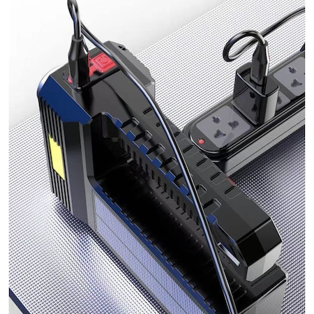 Lanterna cu 8 LED, Incarcare Solara si USB, Lumina Laterala si Frontala, 4 Moduri de Iluminare, Rezistenta la Apa