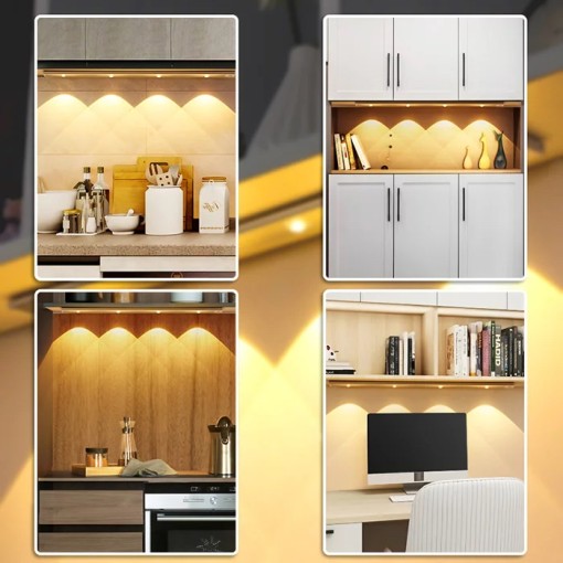 Spot Led Cu Senzor De Miscare 60cm 5v 3 Functii Lumina Calda/Rece/Neutra Usor De Instalat, Magnetic