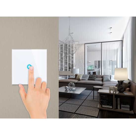 Intrerupator touch cap scara, alb